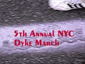NYC 5th annual Dyke March 97